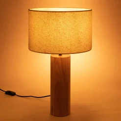 alinea Abat-Jour Lampe*Abat-jour cylindrique en bouclette D32cm - Blanc