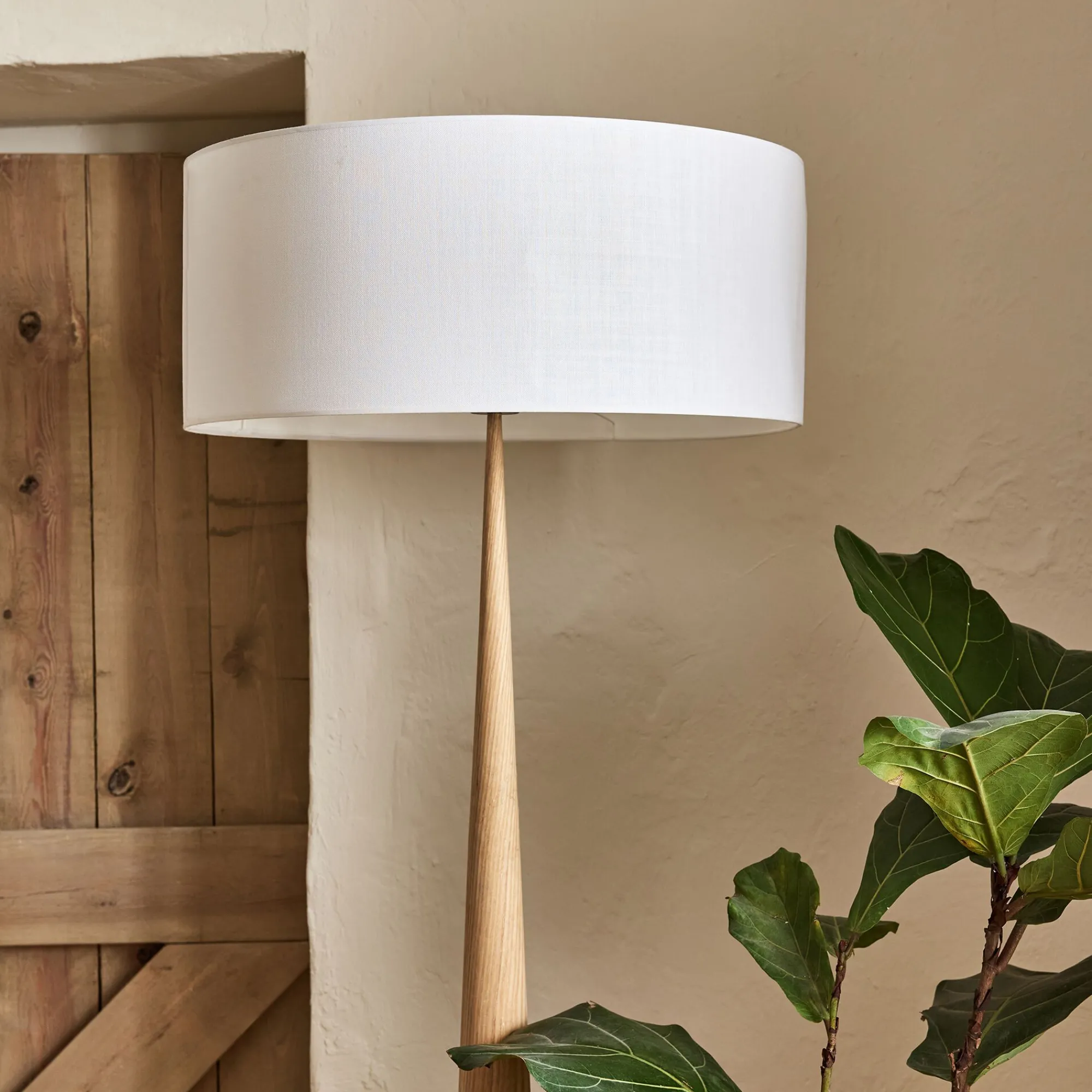 alinea Abat-Jour Suspension|Suspension Non-Électrifiée*Abat-jour cylindrique en coton D60cm - capelan Blanc