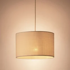 alinea Lustre De Salle À Manger|Lustre*Abat-jour cylindrique en coton D40cm - capelan Blanc