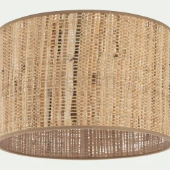 alinea Abat-Jour Suspension|Suspension Non-Électrifiée*Abat-jour cylindrique en fibres de bananier D32cm - Naturel