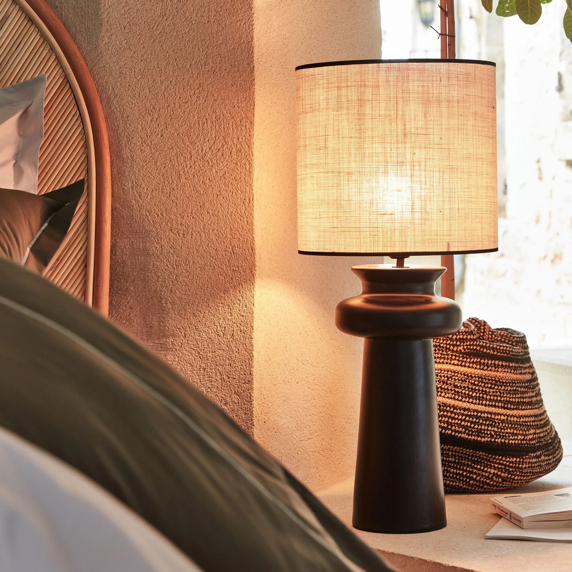 alinea Abat-Jour Lampe|Abat-Jour Suspension*Abat-jour cylindrique en jute D32cm - Beige