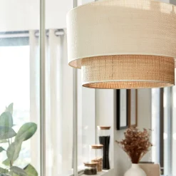 alinea Abat-Jour Naturel|Suspension Naturelle*Abat-jour cylindrique en jute D50cm - Naturel