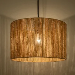 alinea Suspension Naturelle|Suspension Non-Électrifiée*Abat-jour cylindrique en jute D32cm - Naturel