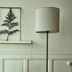 alinea Abat-Jour Lampe|Abat-Jour Suspension*Abat-jour cylindrique en lin D32cm - clair Gris