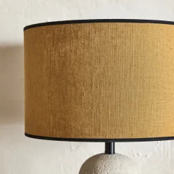 alinea Abat-Jour Lampe|Abat-Jour Naturel*Abat-jour cylindrique en lin D32cm - miel Jaune