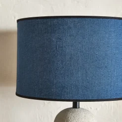 alinea Abat-Jour Lampe|Abat-Jour Naturel*Abat-jour cylindrique en lin D32cm - santorin Bleu