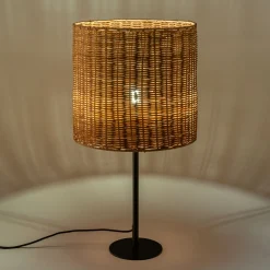 alinea Abat-Jour Lampe|Abat-Jour Naturel*Abat-jour cylindrique en rotin H30cm - Naturel