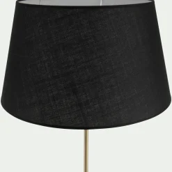 alinea Abat-Jour Lampe*Abat-jour tambour en coton - D45cm Noir