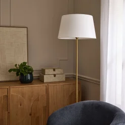 alinea Abat-Jour Lampe*Abat-jour tambour en coton D45cm - capelan Blanc