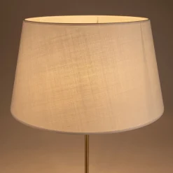 alinea Abat-Jour Lampe*Abat-jour tambour en coton D45cm - capelan Blanc