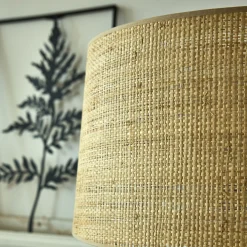 alinea Abat-Jour Lampe*Abat-jour tambour en raphia D45cm - Naturel