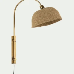 alinea Applique Murale|Suspension Naturelle*Applique murale électrifiée en métal et jonc de mer H72cm - Doré