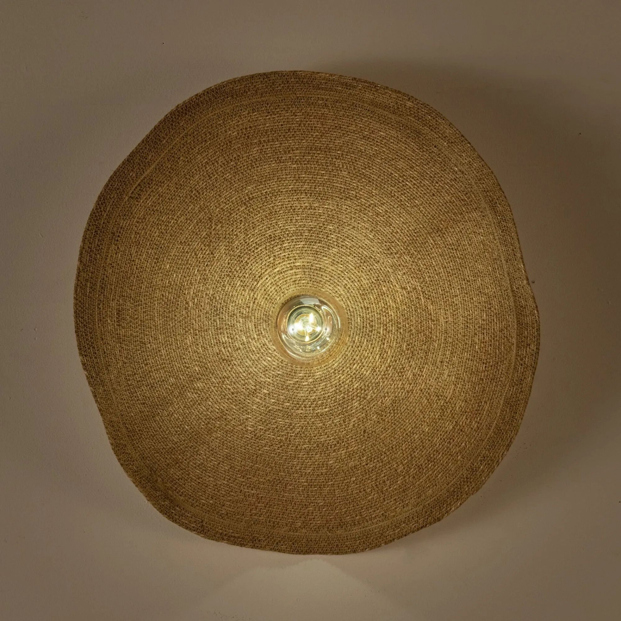 alinea Applique Murale*Applique murale électrifiée en jonc de mer D61cm - Naturel