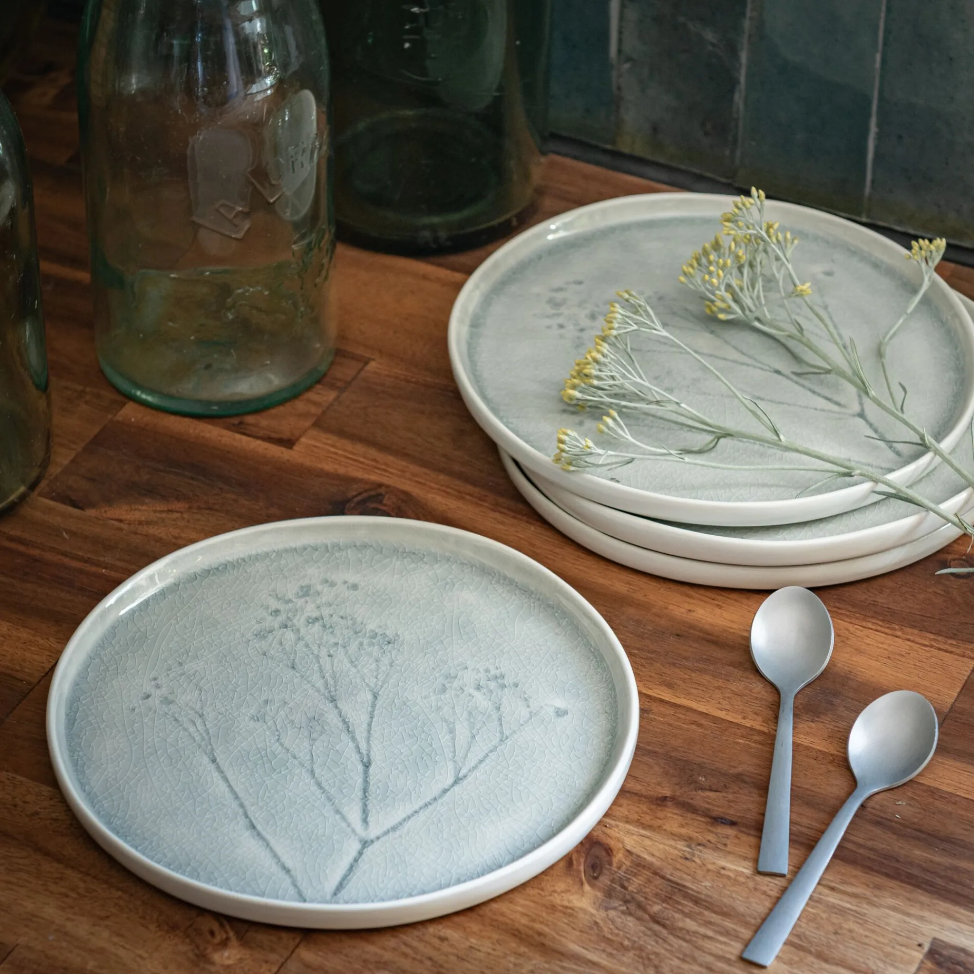 alinea Assiette|Assiette De Noël*Assiette à dessert en grès D21cm - borie Gris