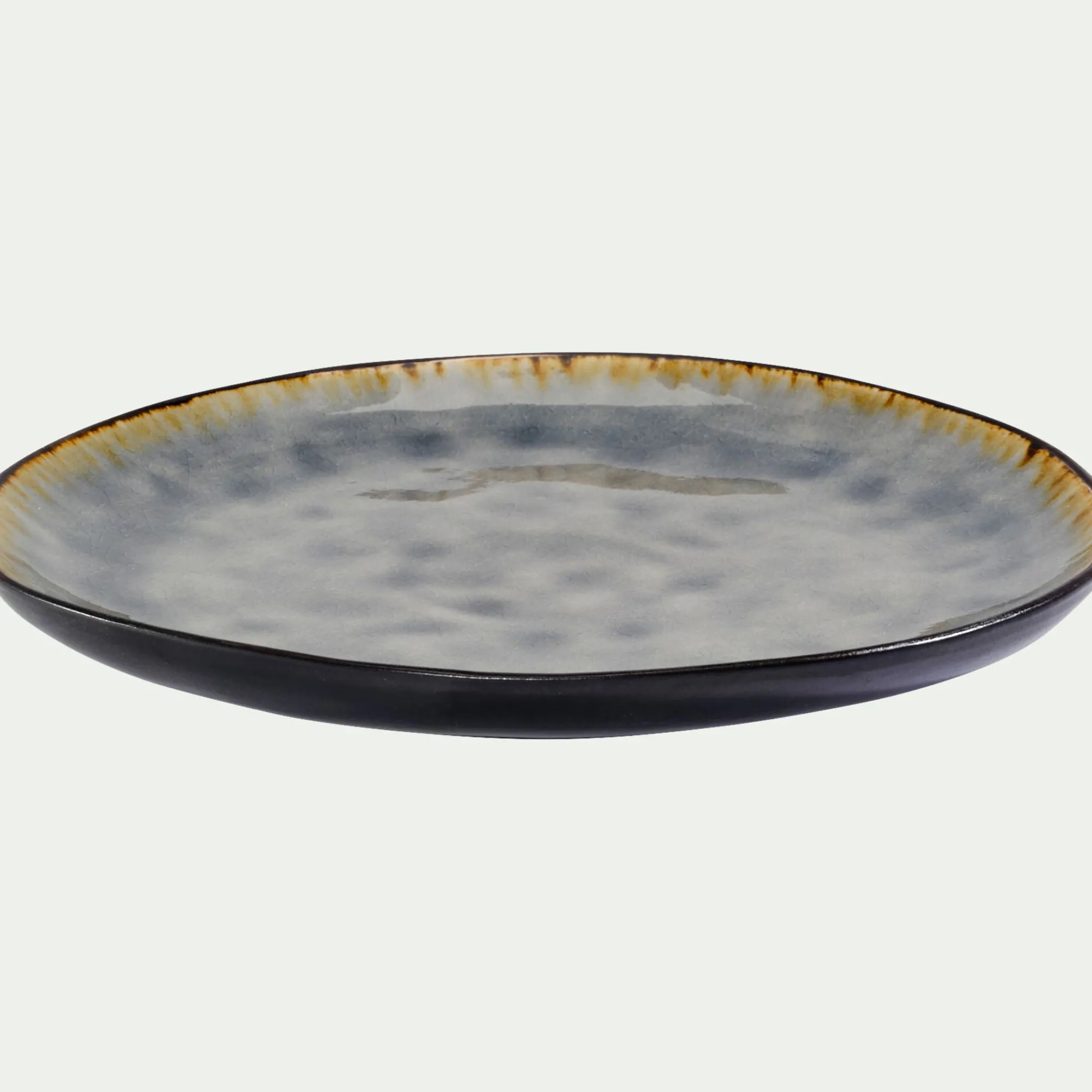 alinea Assiette|Assiette De Noël*Assiette à dessert en grès émail réactif D20cm - Gris