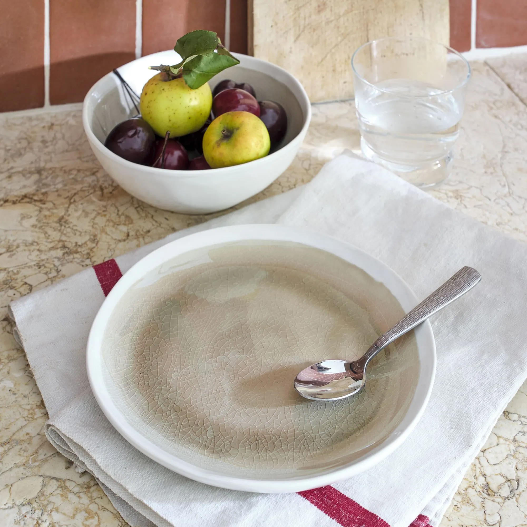 alinea Assiette|Assiette De Noël*Assiette à dessert en grès D20,5cm - alpilles Beige