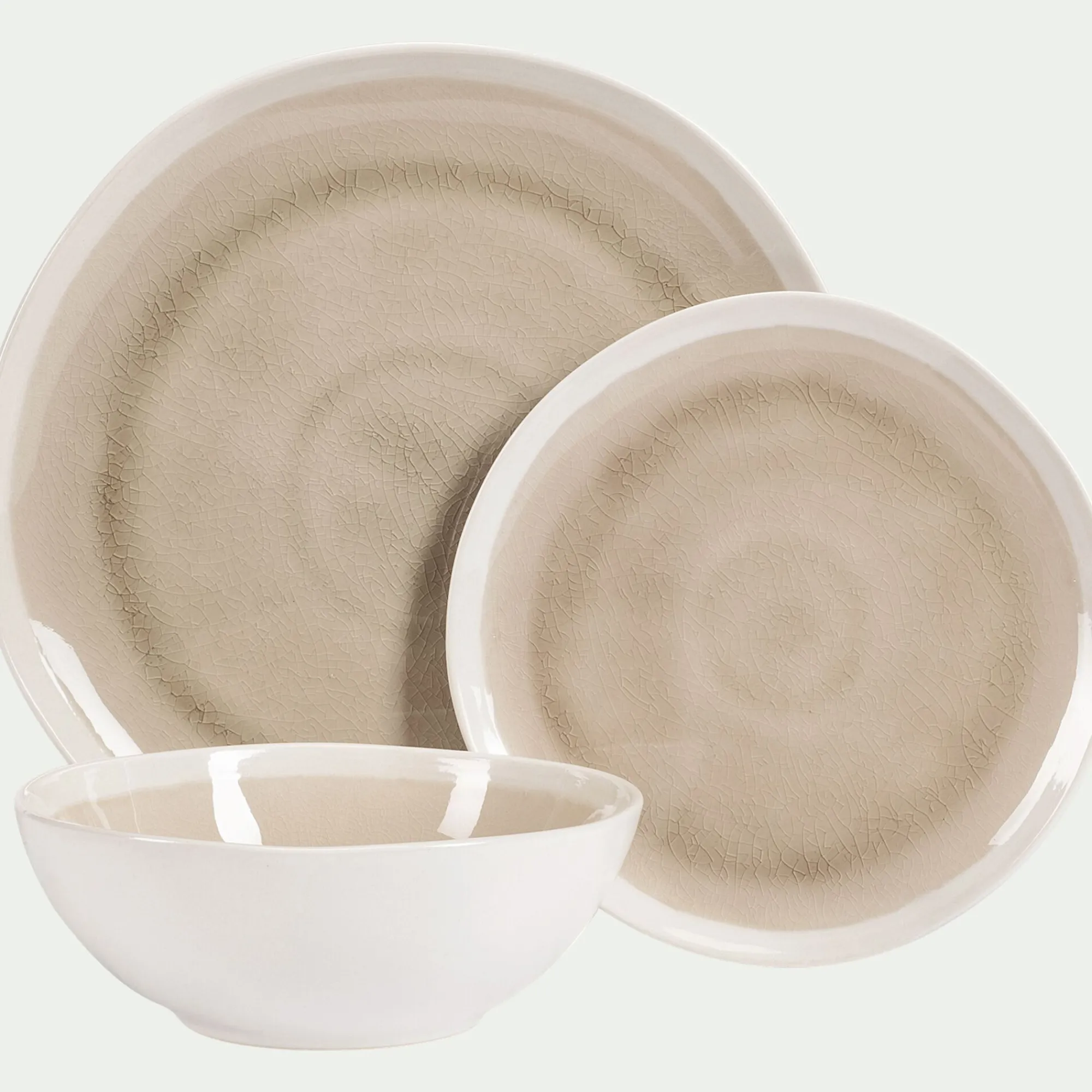 alinea Assiette|Assiette De Noël*Assiette à dessert en grès D20,5cm - alpilles Beige