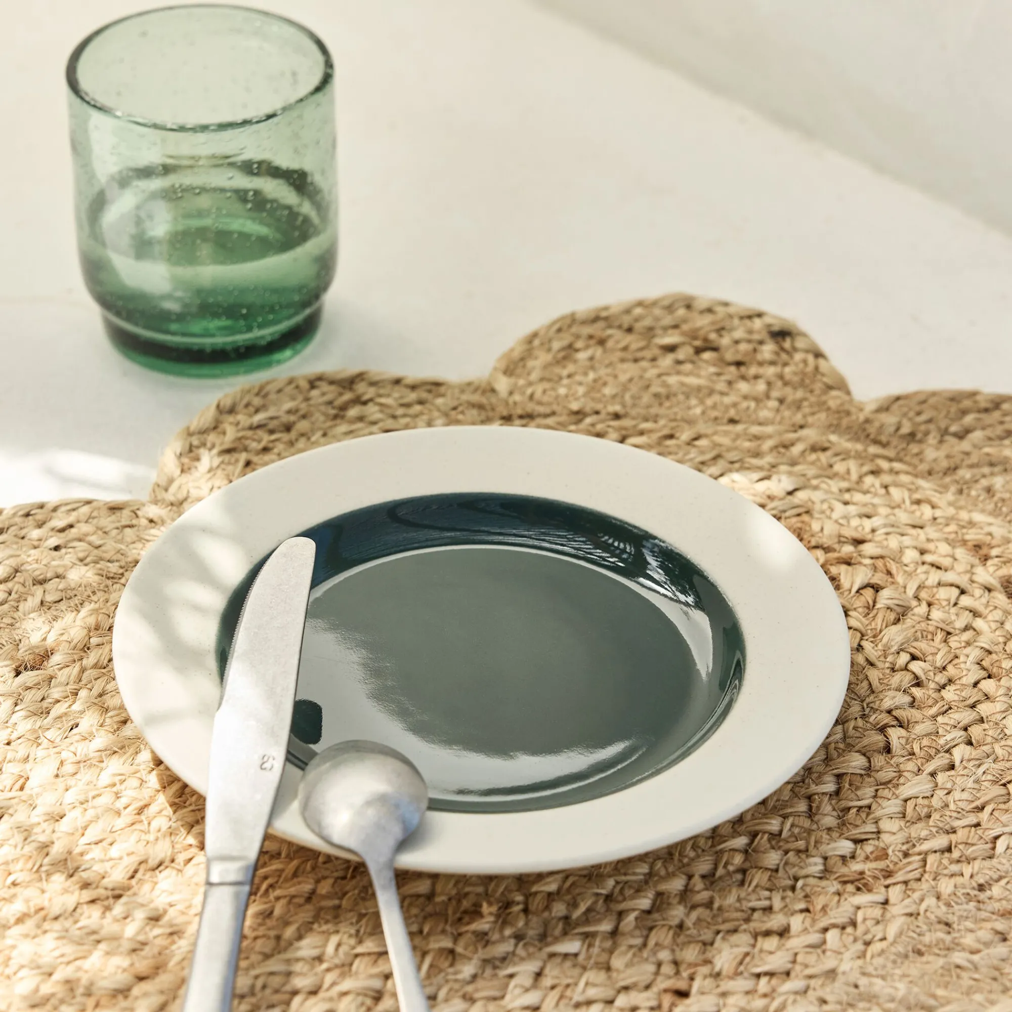 alinea Assiette|Assiette De Noël*Assiette à dessert en grès D20cm - oyat Vert