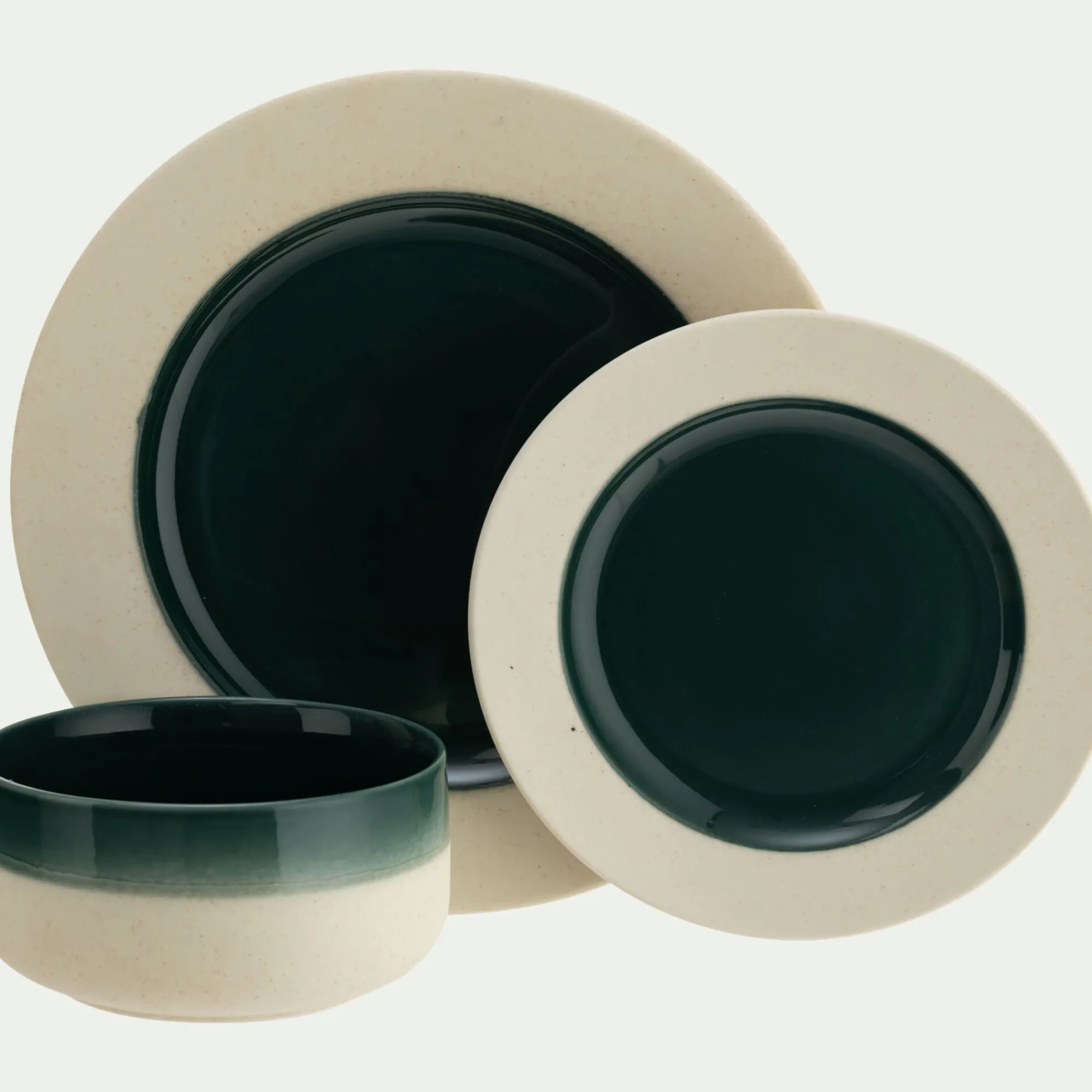 alinea Assiette|Assiette De Noël*Assiette à dessert en grès D20cm - oyat Vert