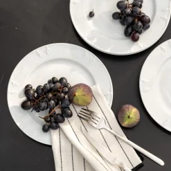 alinea Assiette|Assiette De Noël*Assiette à dessert en porcelaine D22cm - Blanc