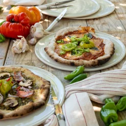 alinea Plat De Service Et Saladier|Assiette*Assiette à pizza en grès D32cm - Blanc