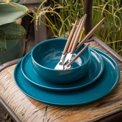 alinea Assiette*Assiette creuse en faïence D15cm - figuerolles Bleu