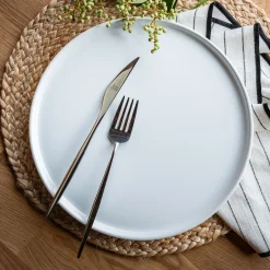 alinea Assiette*Assiette plate en faïence D28cm - ventoux Blanc