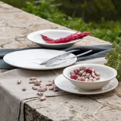alinea Assiette*Assiette plate en faïence D26,5cm - Blanc