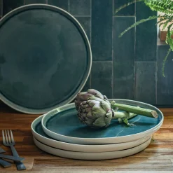 alinea Assiette|Assiette De Noël*Assiette plate en grès D27cm - niolon Bleu