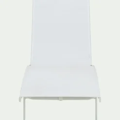 alinea Transat Et Chaise Longue*Bain de soleil en aluminium et textilène - Blanc