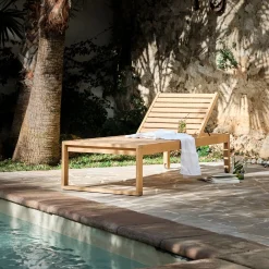alinea Transat Et Chaise Longue*Bain de soleil en eucalyptus FSC - Bois clair