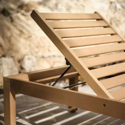 alinea Transat Et Chaise Longue*Bain de soleil en eucalyptus FSC - Bois clair