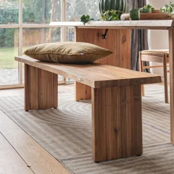 alinea Tiroir Et Bout De Lit|Tabouret*Banc en acacia L170cm - Bois foncé
