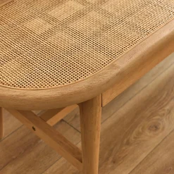 alinea Tabouret*Banc oval en acajou L150cm - Bois clair