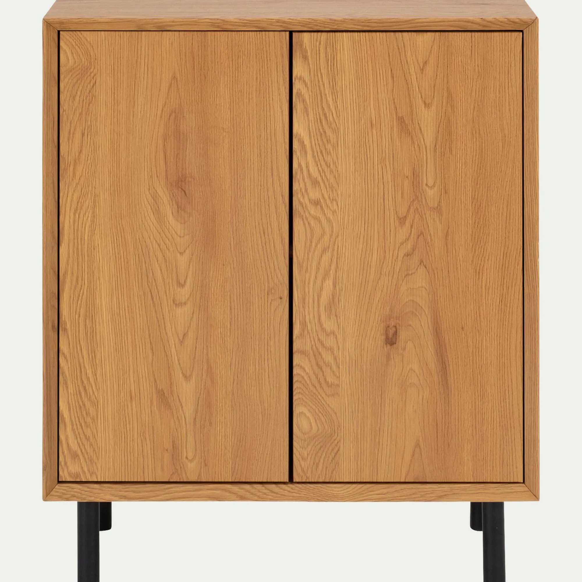 alinea Meuble D'Entrée|Bibliothèque Et Étagère*Bibliothèque 2 cases avec portes en bois L70xl36xH70cm - Bois clair