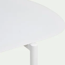 alinea Meuble D'Entrée|Console*Bibliothèque 2 tablettes en acier - L100,50xH46cm Blanc