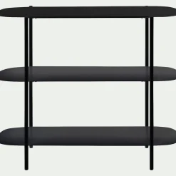 alinea Bibliothèque Et Étagère*Bibliothèque 3 tablettes en métal - L100,50xH80cm Noir