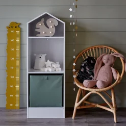 alinea Bibliothèque Enfant|Bibliothèque Enfant*Bibliothèque 2 étagères forme maison pour chambre enfant - Blanc