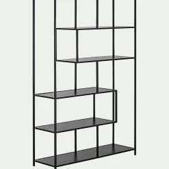 alinea Bibliothèque Et Étagère*Bibliothèque en métal et en bois - Noir