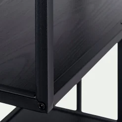 alinea Bibliothèque Et Étagère*Bibliothèque en métal et en bois - Noir
