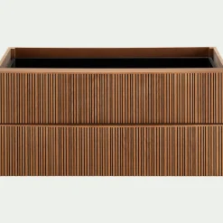 alinea Rangement À Composer*Bloc de 2 grands tiroirs en chêne strié L82cm - Bois foncé