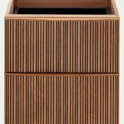 alinea Rangement À Composer*Bloc de 2 tiroirs en chêne strié L40cm - Bois foncé
