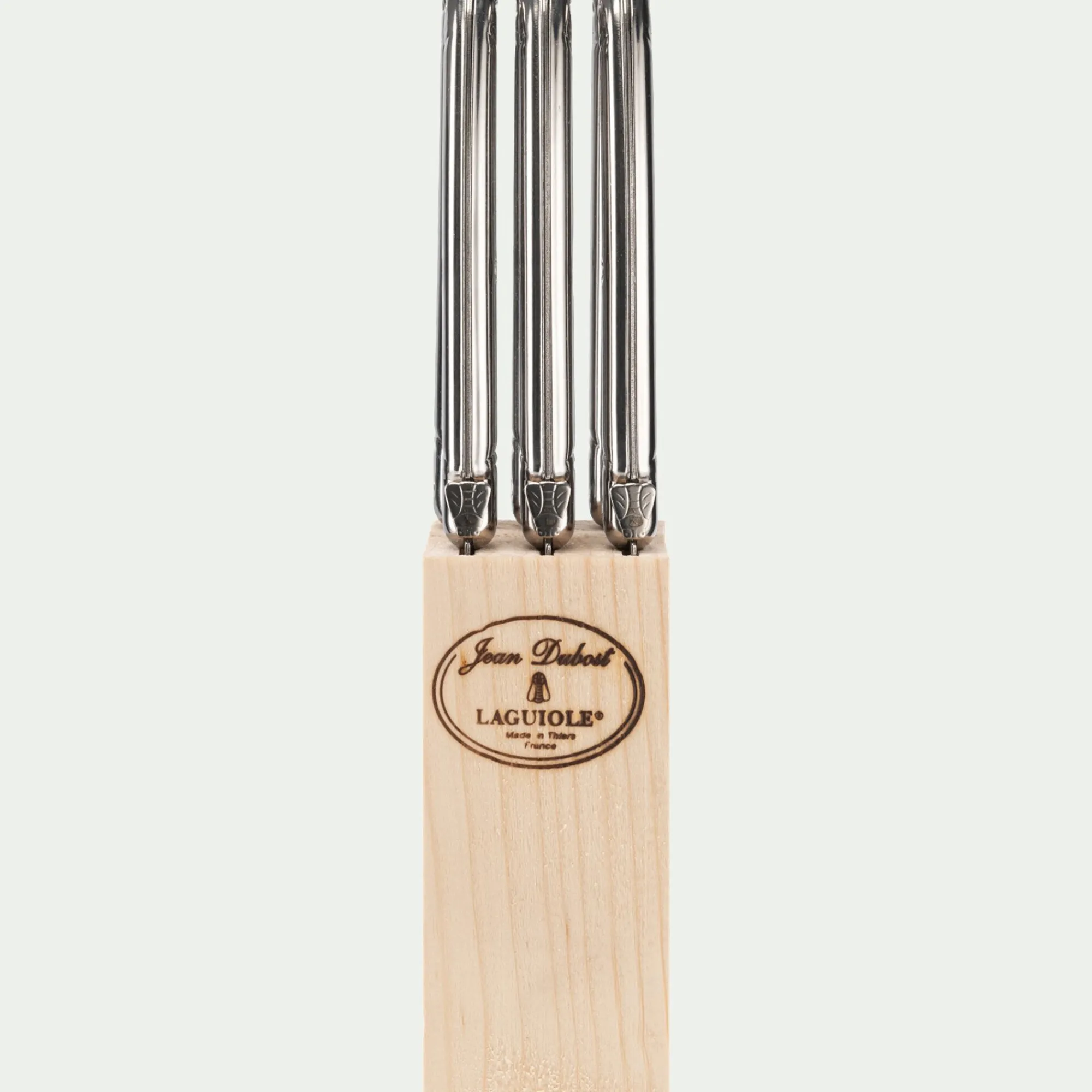 alinea Couvert De Table*Bloc en bois de 6 couteaux à steak en acier - métallisé Gris