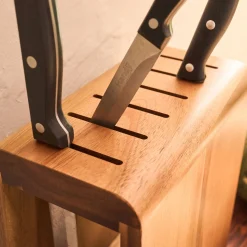 alinea Aménagement Meuble Cuisine|Couteau De Cuisine*Bloc rangement de couteaux en acacia - Bois foncé