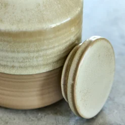 alinea Bocal De Cuisine*Bocal avec couvercle 0,75L en grès - Beige