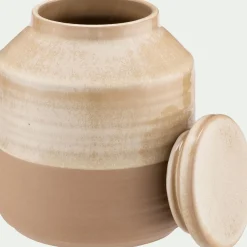 alinea Bocal De Cuisine*Bocal avec couvercle 0,75L en grès - Beige