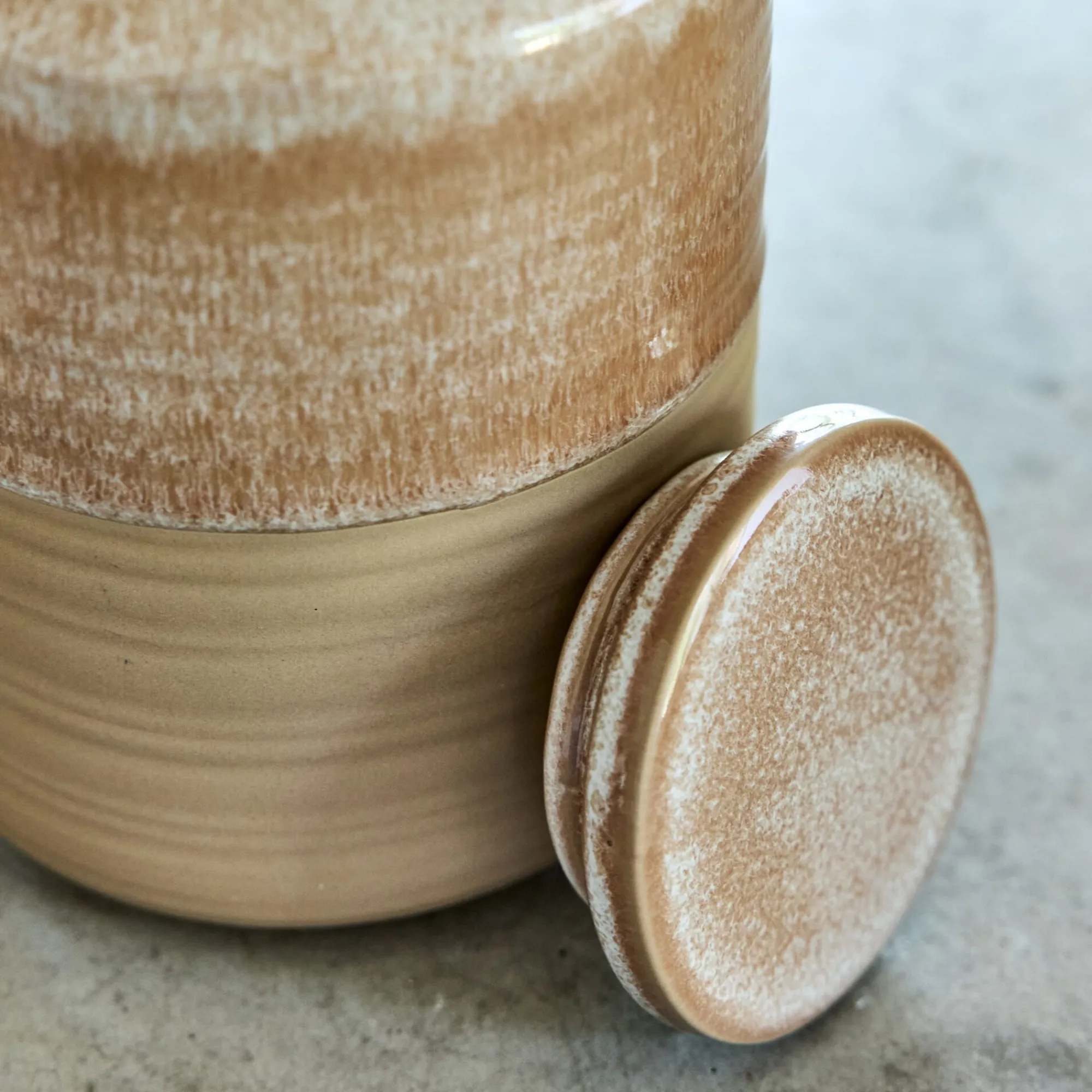 alinea Bocal De Cuisine*Bocal avec couvercle 1L en grès - Beige