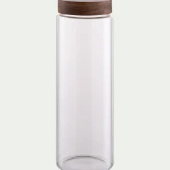 alinea Bocal De Cuisine*Bocal de conservation en verre avec couvercle en acacia 2L - Transparent