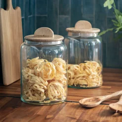 alinea Bocal De Cuisine*Bocal en verre avec couvercle en manguier 3L - Transparent
