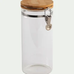 alinea Bocal De Cuisine*Bocal en verre avec couvercle en bambou 1,4L - Transparent
